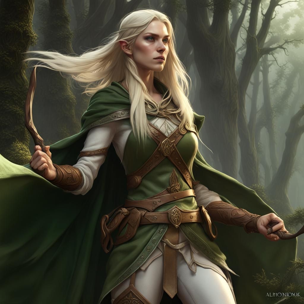 Fantasy Elf Ranger Concept Art in 8K Resolution