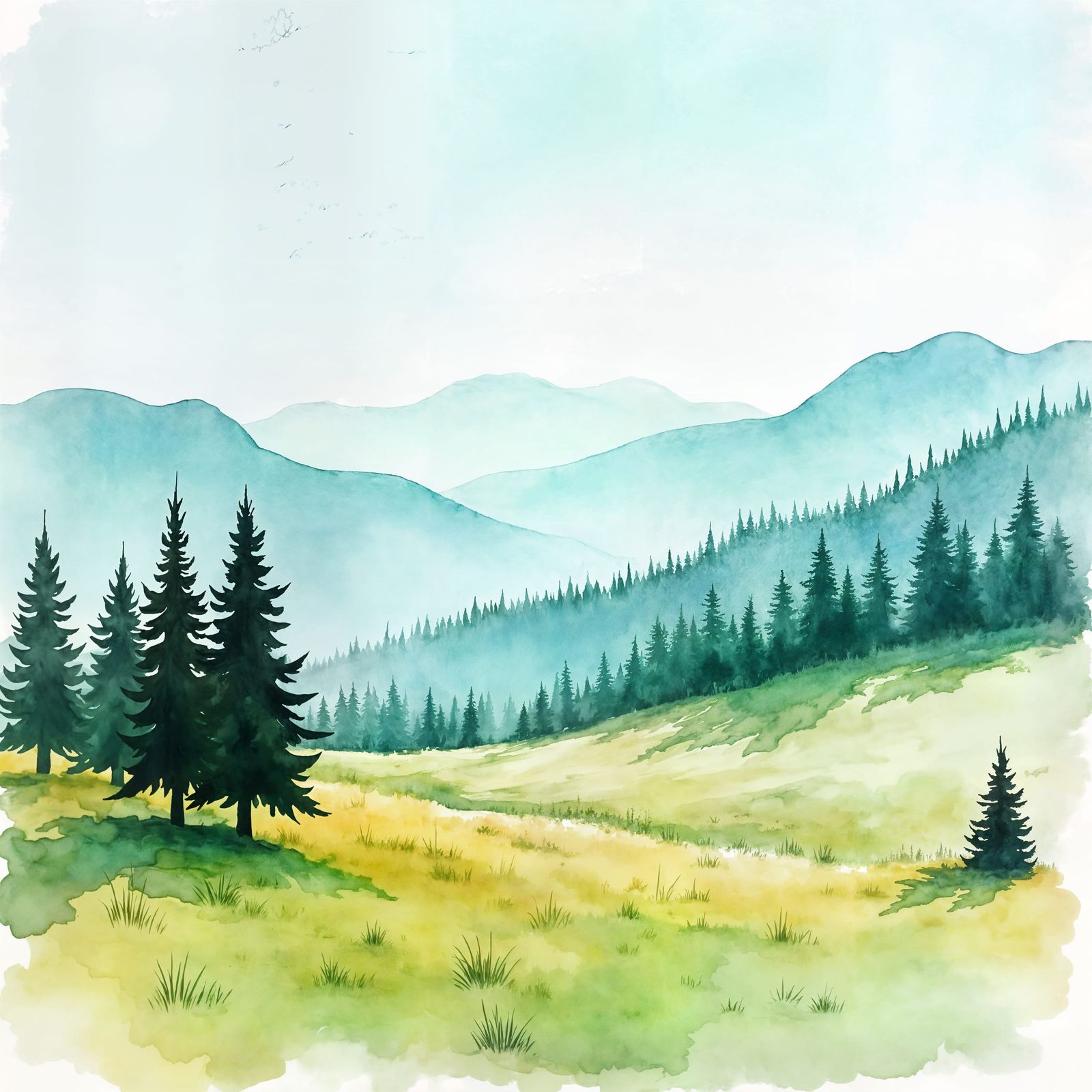 Watercolor Sketch of Montana Bitterroot on Canvas