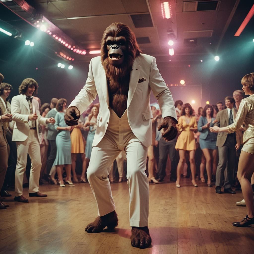 Bigfoot's Disco Dance in 70s Style