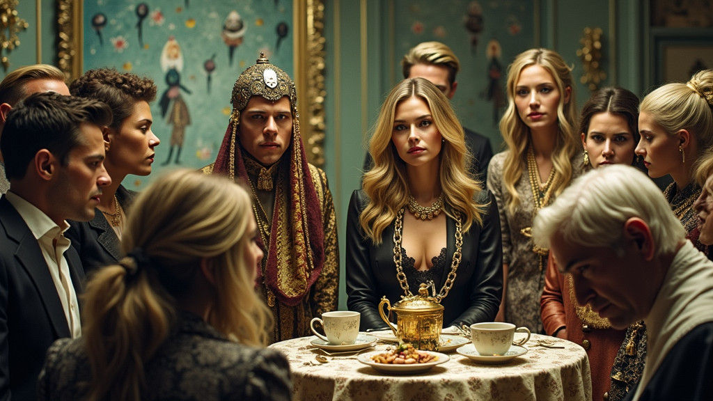 Surreal Gathering in Sumptuous Hotel Suite