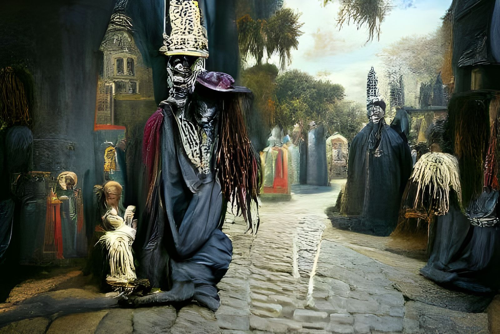 Papa Legba in Fauvist Voodoo Priest Artwork