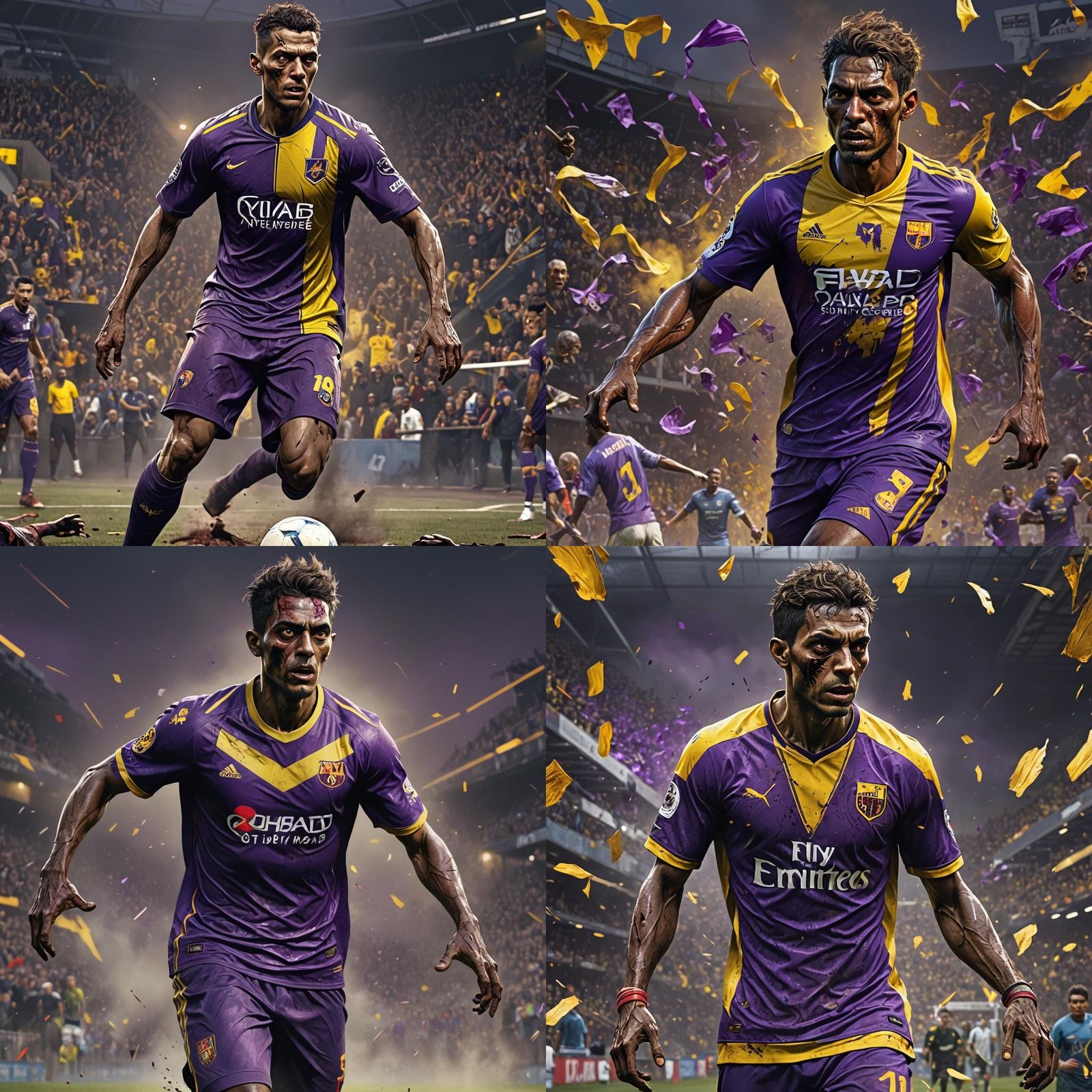 Zombie Footballer Dark Fantasy Concept Art