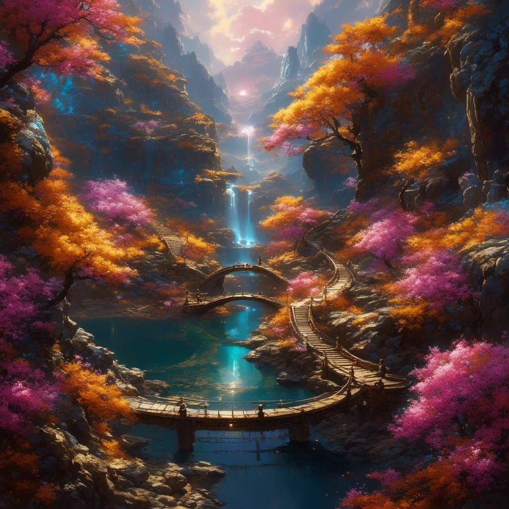 Nebula Aurora with Glistening Floral Elements