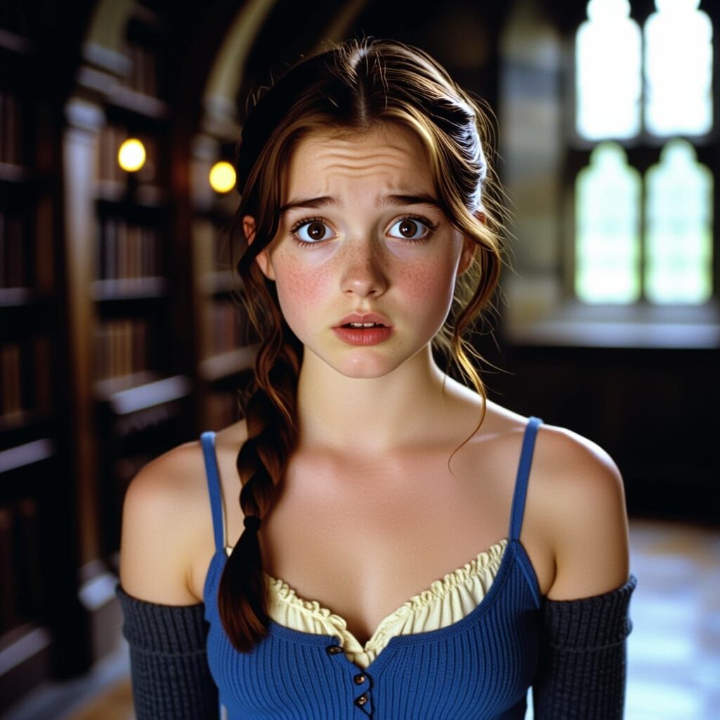 Ravenclaw Student in Hogwarts: Cinematic 35mm Portrait