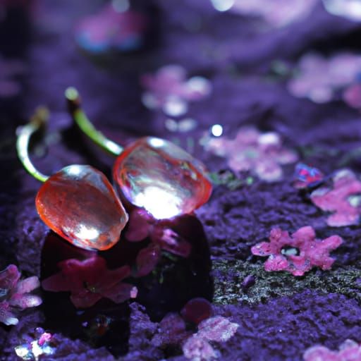 Crystal Cherries Still Life at Sunrise