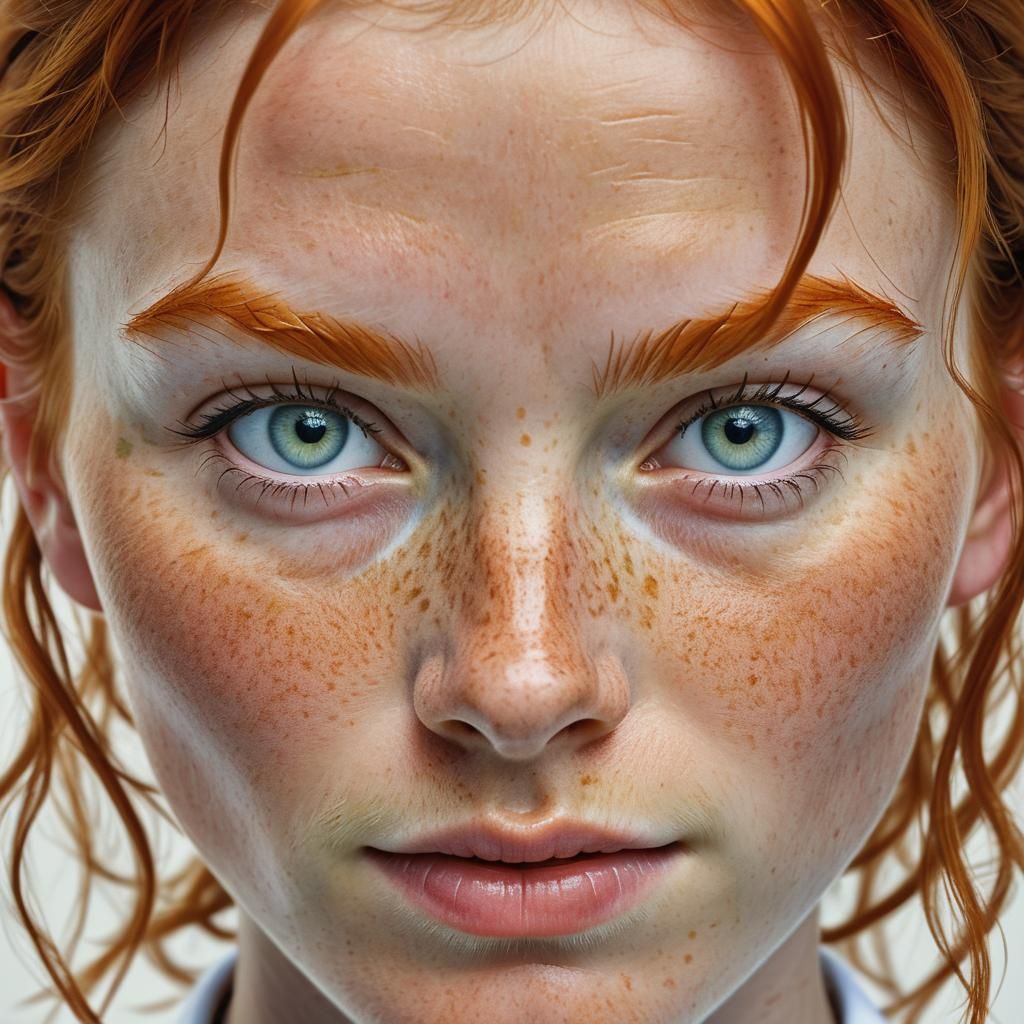 Ginger Tennis Player Portrait in Studio Lighting