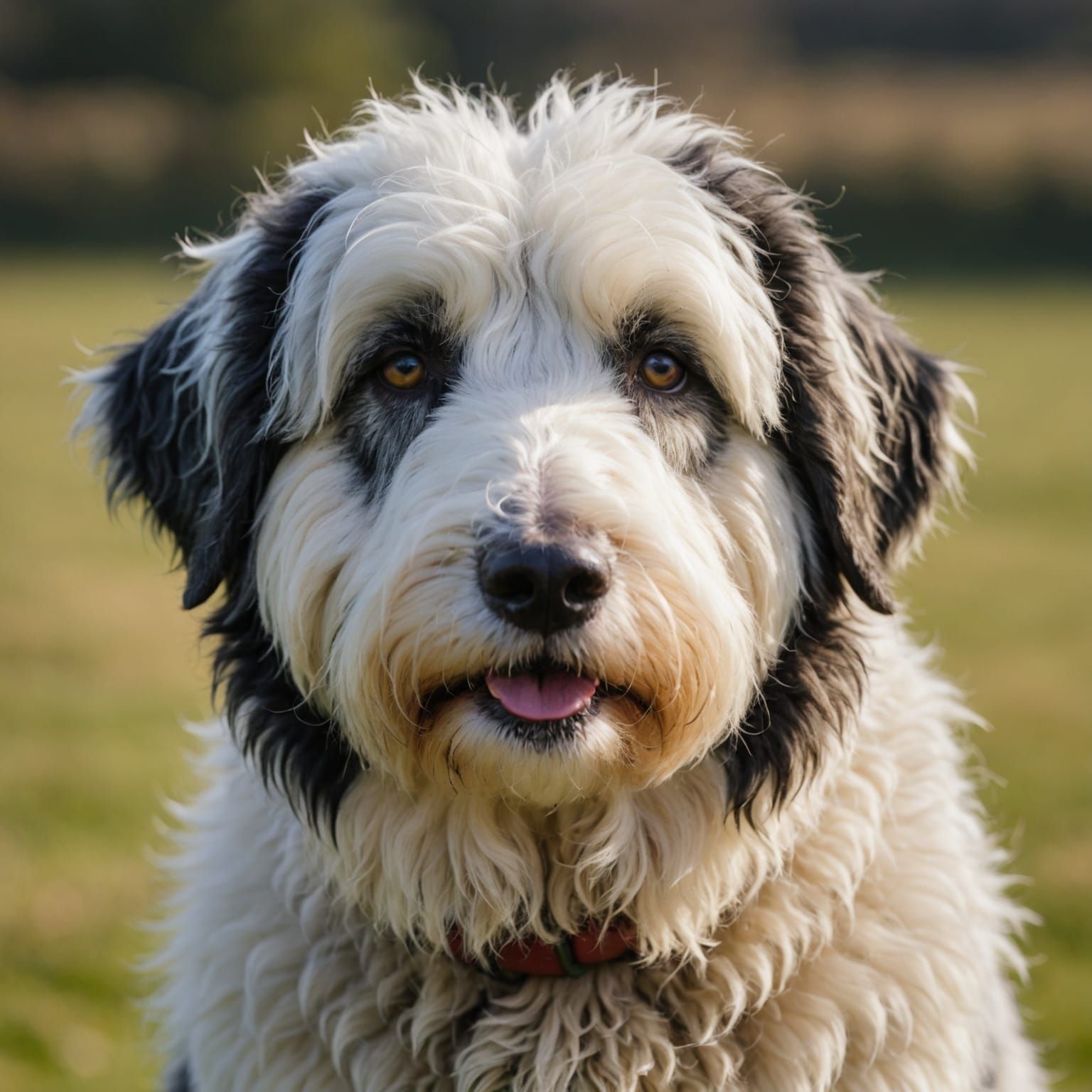 Old English Sheepdog Portrait: Macro Focus
