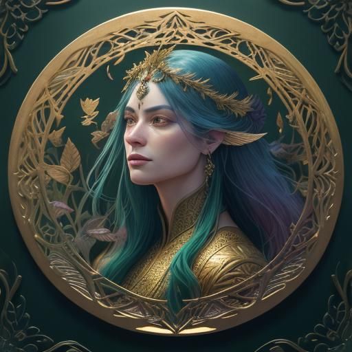 Fire Irises in Oil and Alcohol Ink Style