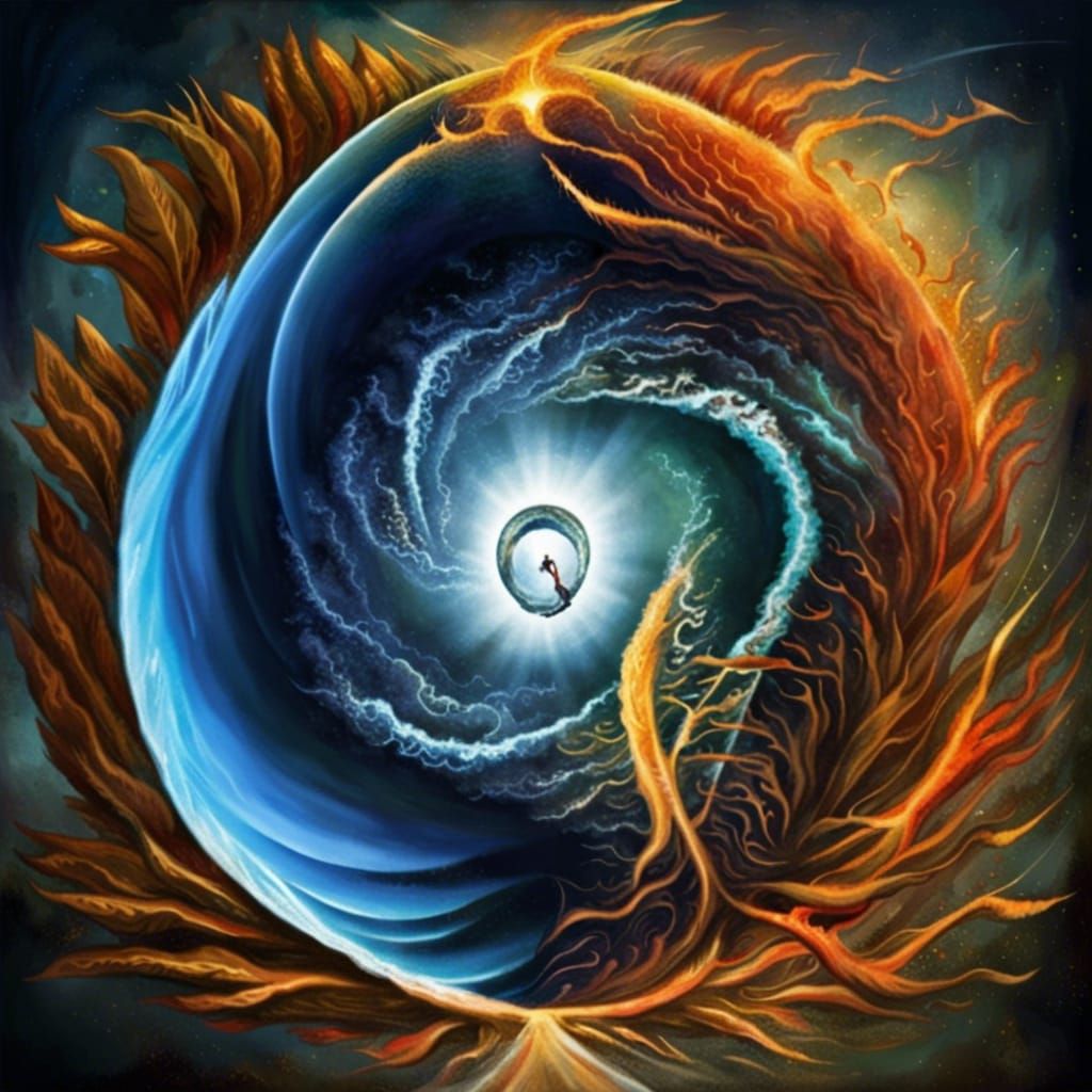 Surreal Rivers Flowing in Opposite Directions