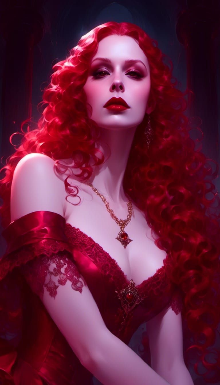 Victorian Vampire Portrait with Dramatic Lighting
