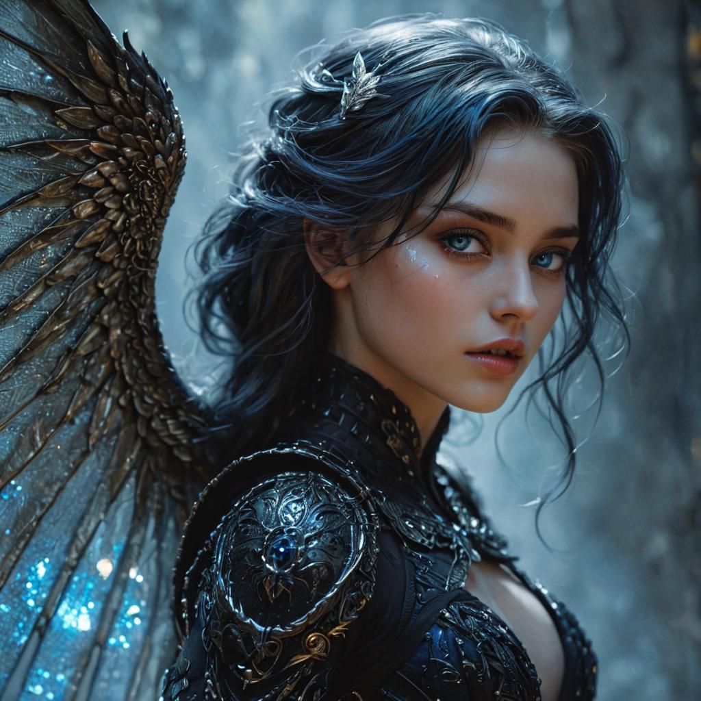 Ethereal Heroine in Dark Fantasy Style