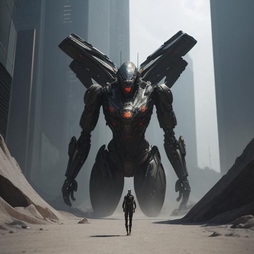 Futuristic Sci-Fi Mech Details in Cinematic Style
