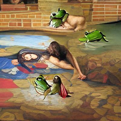 Renaissance Painting of Jesus Parable Scene