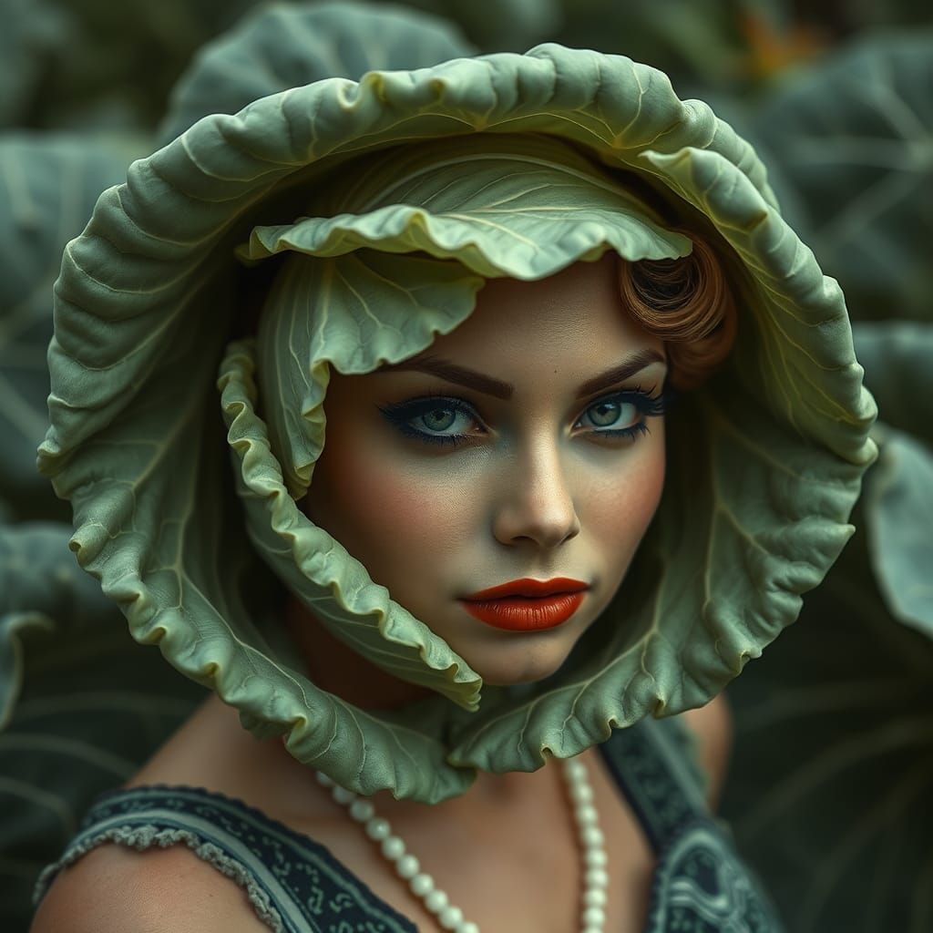 Cabbage Starlet: 1930s Glamour in Burtonesque Style