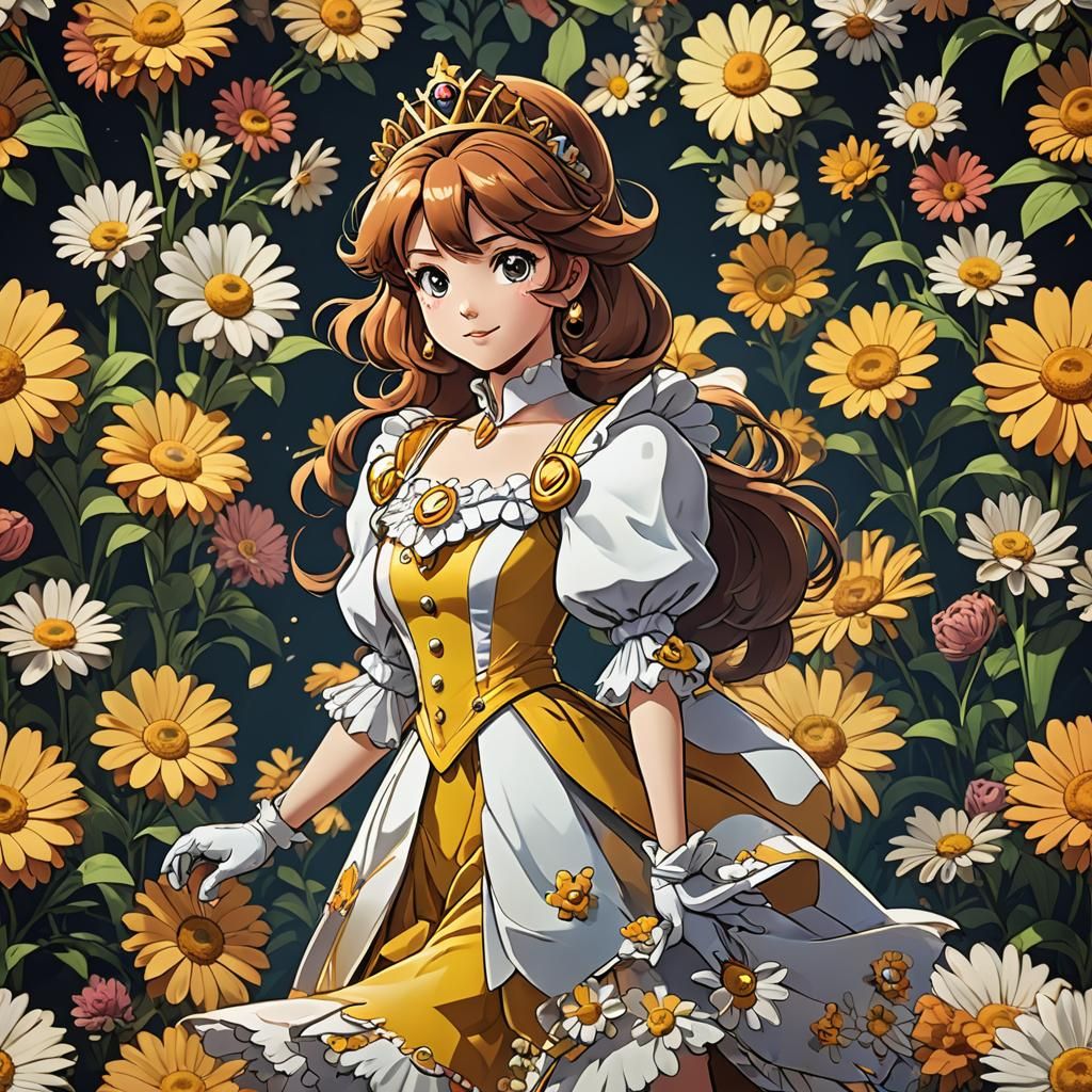 Princess Daisy Anime Manga Cel-Shaded Art