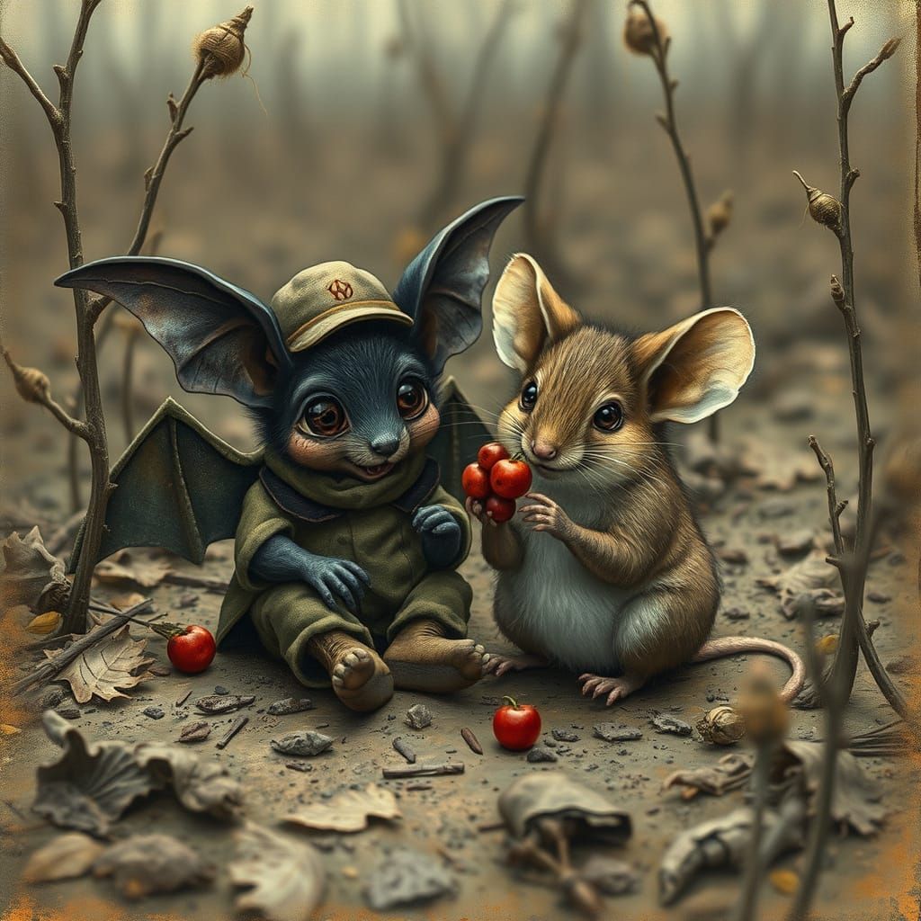 Bat and Mouse Friends in 1943 Germany