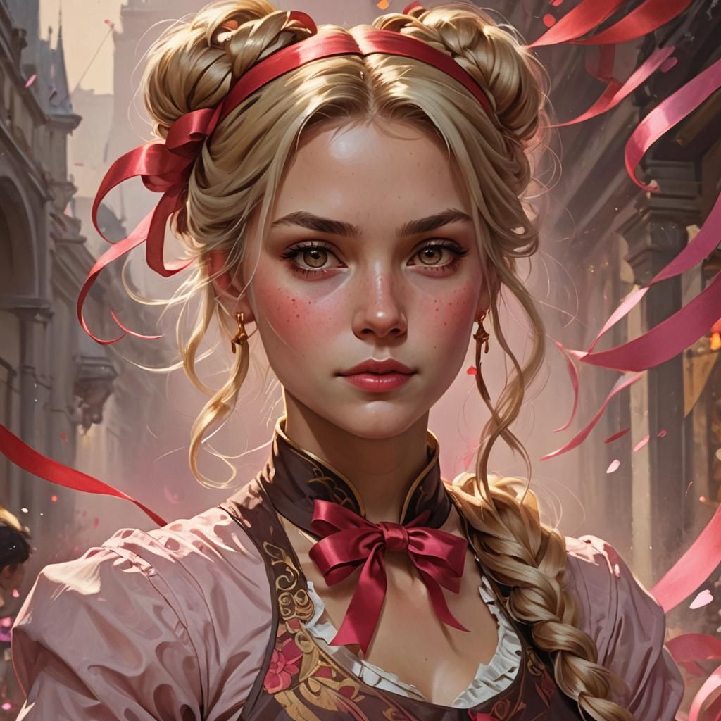 Blonde Baker Portrait in Hyperdetailed Style
