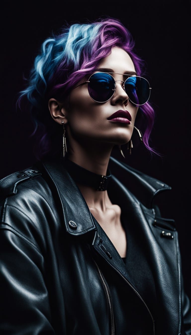 Hyperrealistic Boho Woman in Noir Ambiance