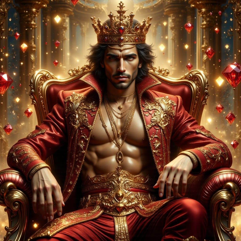 King of Diamonds in Art Nouveau Punk Style