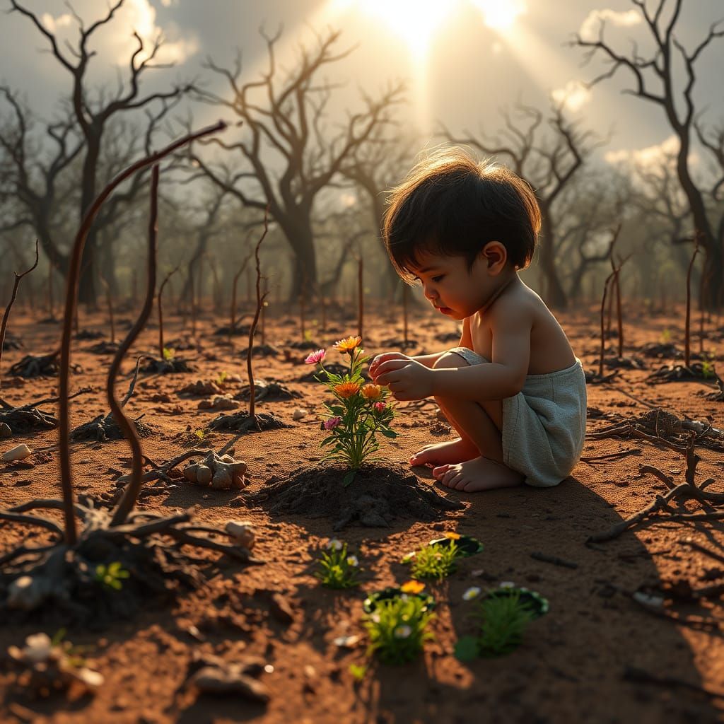 Hope Blooms: Child Waters Garden in Unreal Engine Art