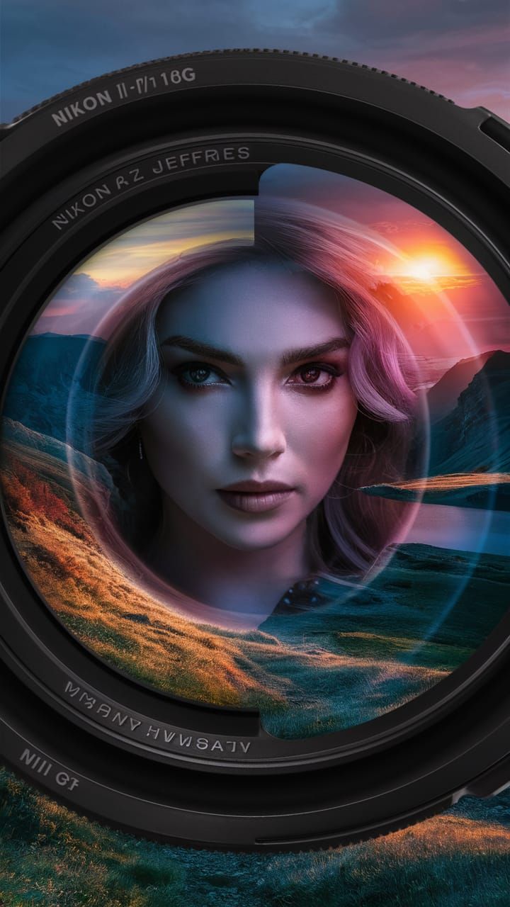 Fantasy Landscape Double Exposure Portrait