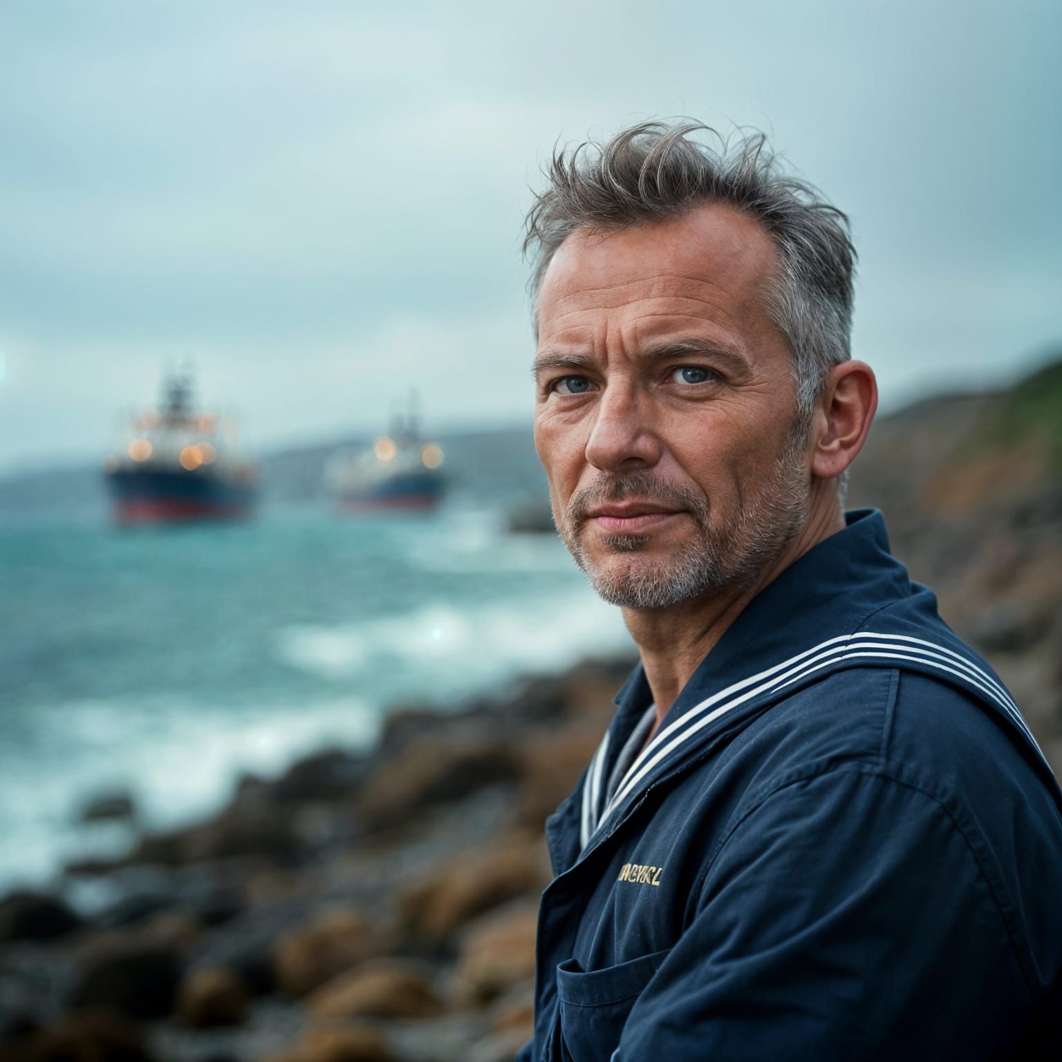 Tanker Ships in Falmouth Bay from Swanpool Beach