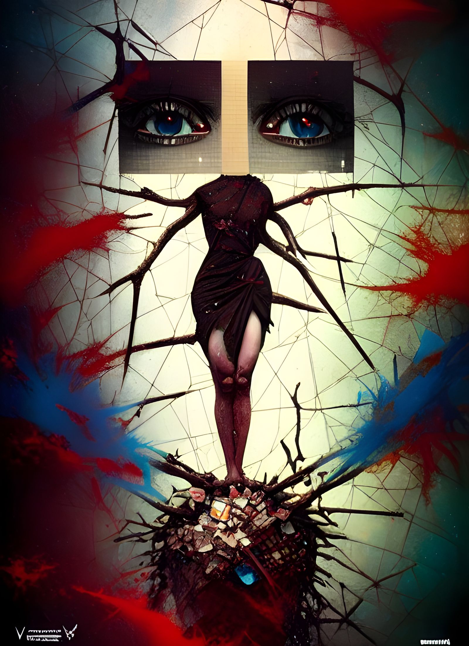 Fragmented Asylum: Surreal Fractured Mindscape