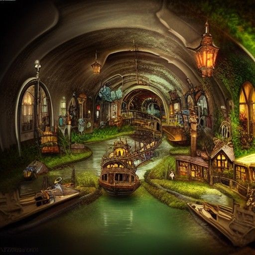 Steampunk Fairy Venice: Underground Architectural Fantasy
