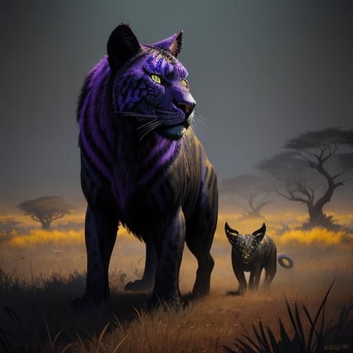 African Werepanther Woman: Dark Fantasy Concept Art