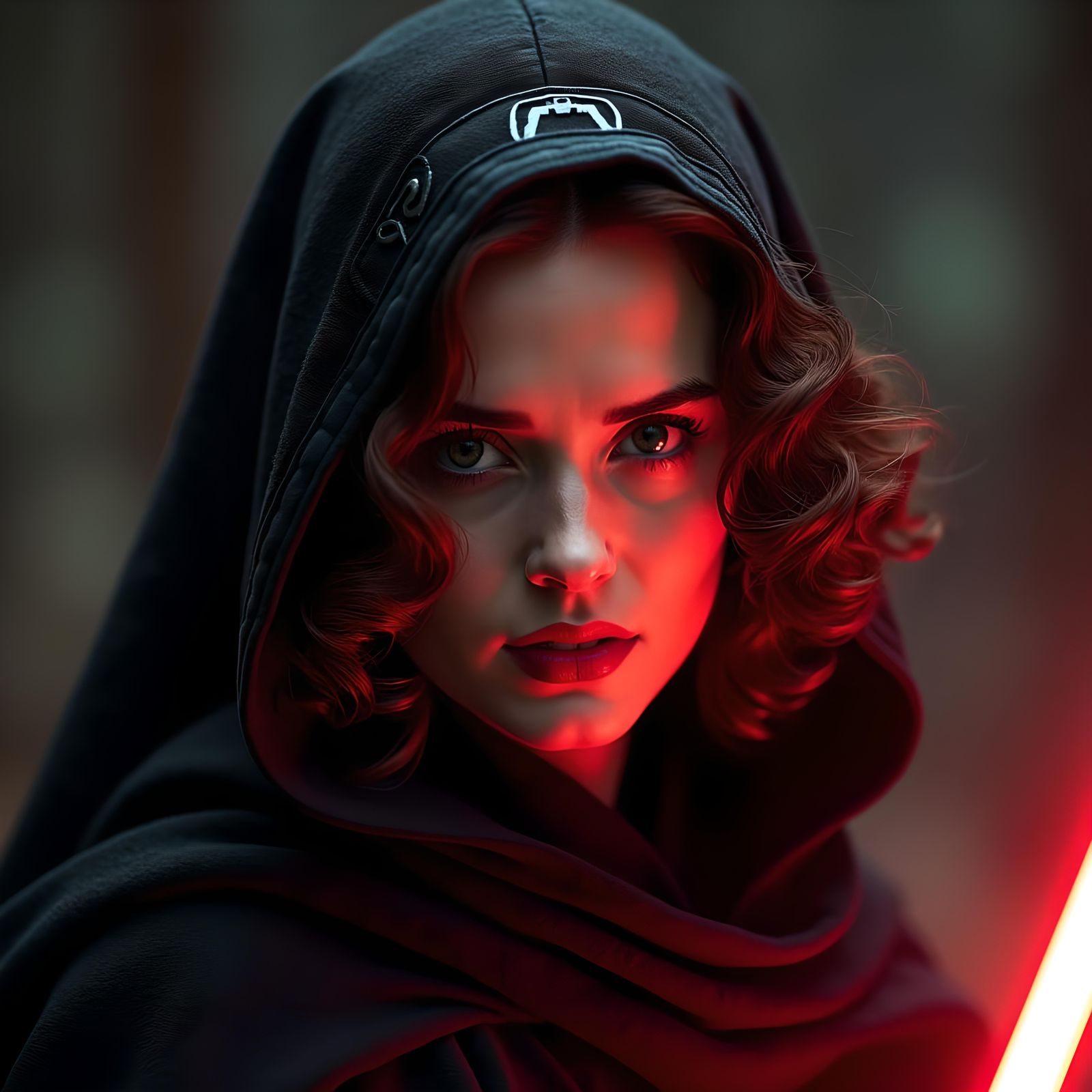 Daisy Ridley as Sith Lord with Lightsaber