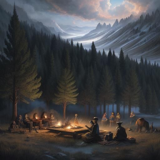Donner Party Picnic: Epic Digital Matte Painting