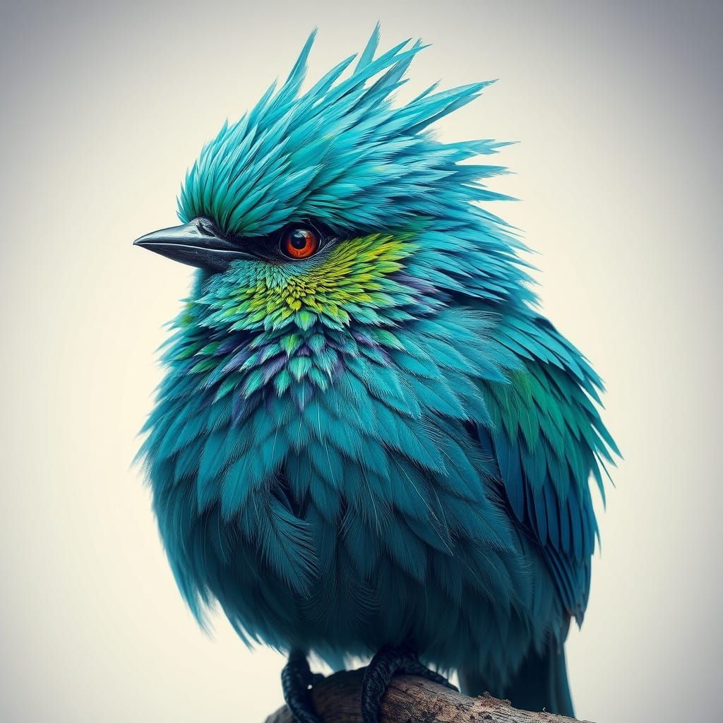 Vibrant Avian Masterpiece in Hyper-Realistic Style