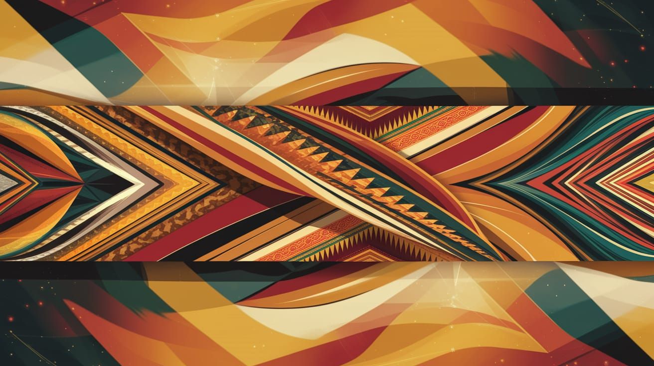Multicultural Afro-Futurist Banner in Digital Art Style