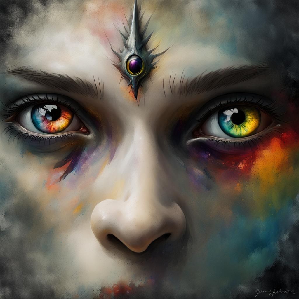 Dragon Grim Reaper Assassin Portrait in Volcanic Hyperspace