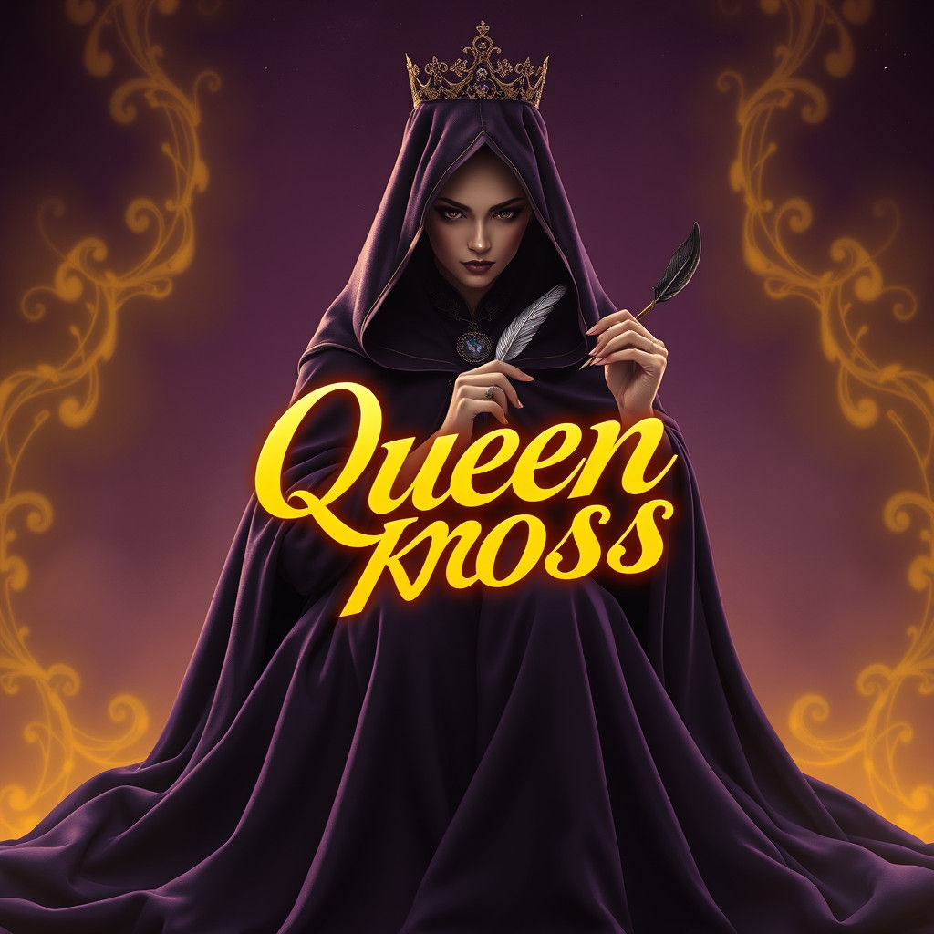 Queen Kross Logo in Dark Fantasy Art Nouveau Style