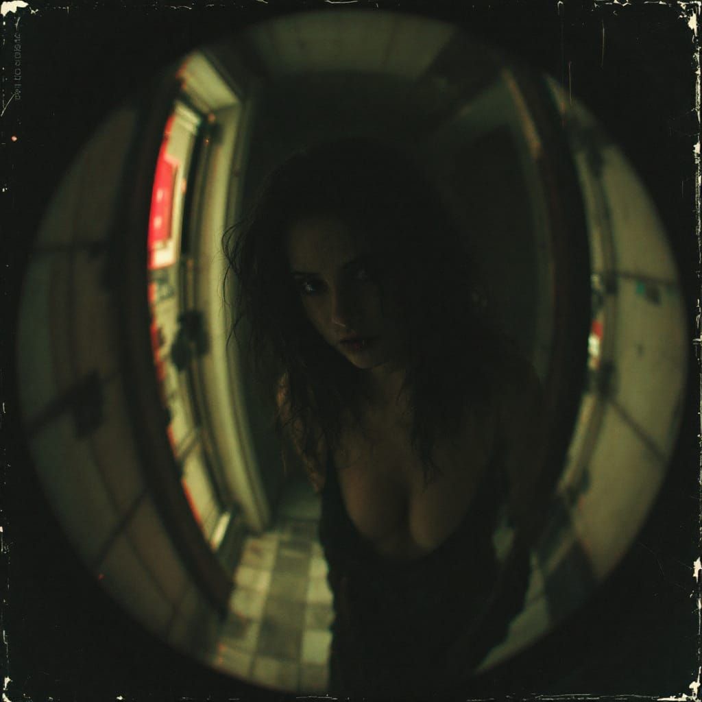 Grainy CCTV Footage of Woman in Early 2000s Style