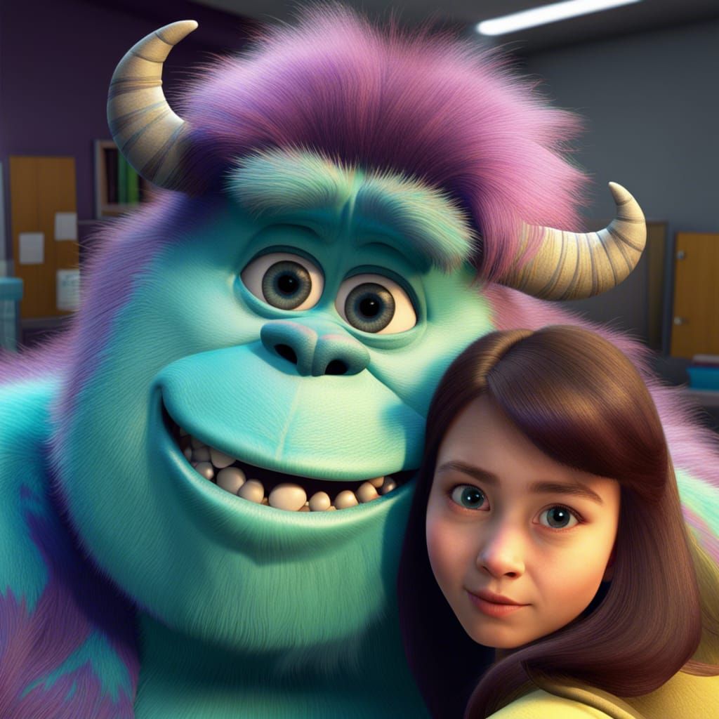 Monsters Inc Selfie on First School Day