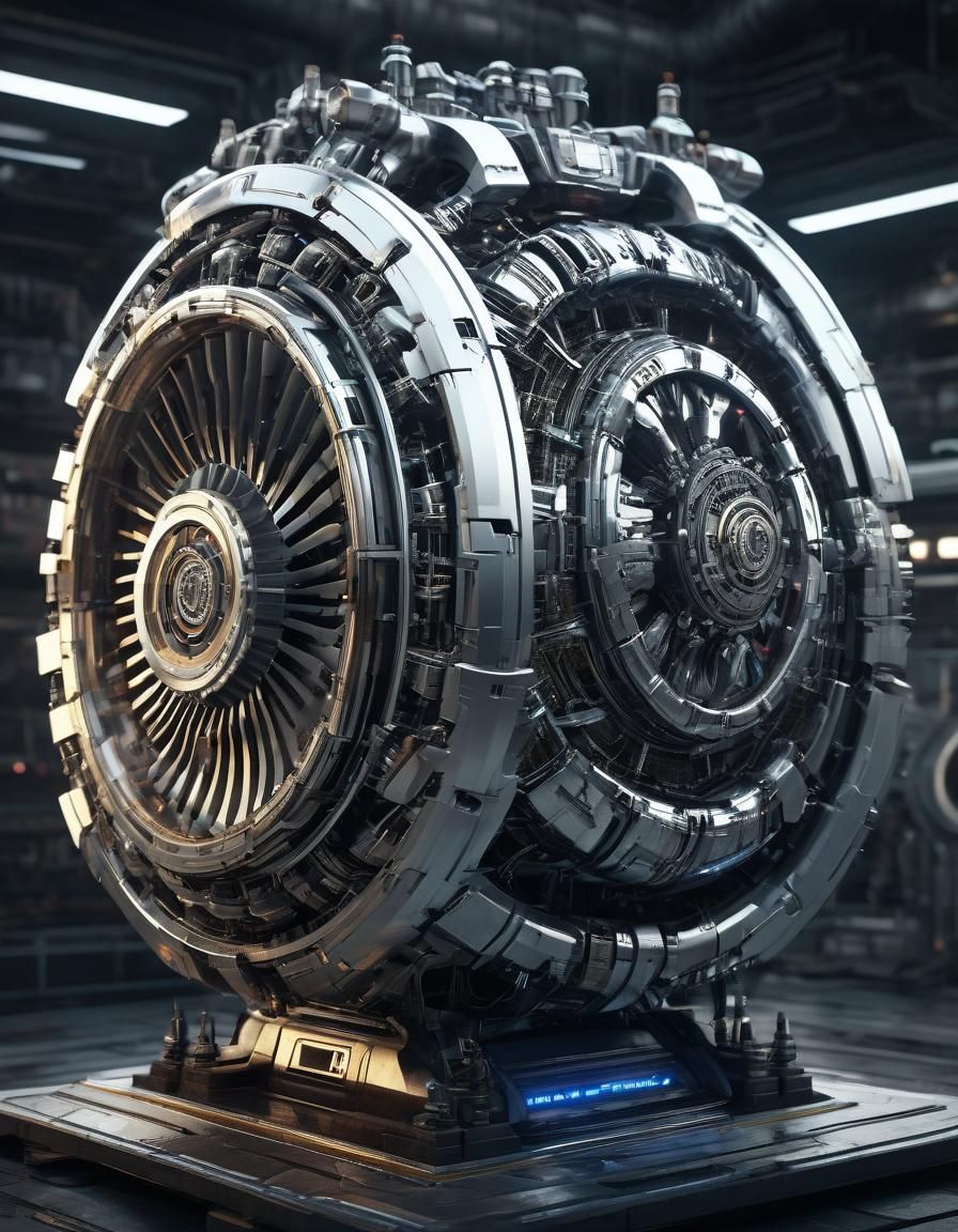 Futuristic Gigantic Engine: Sci-Fi Fusion Motor