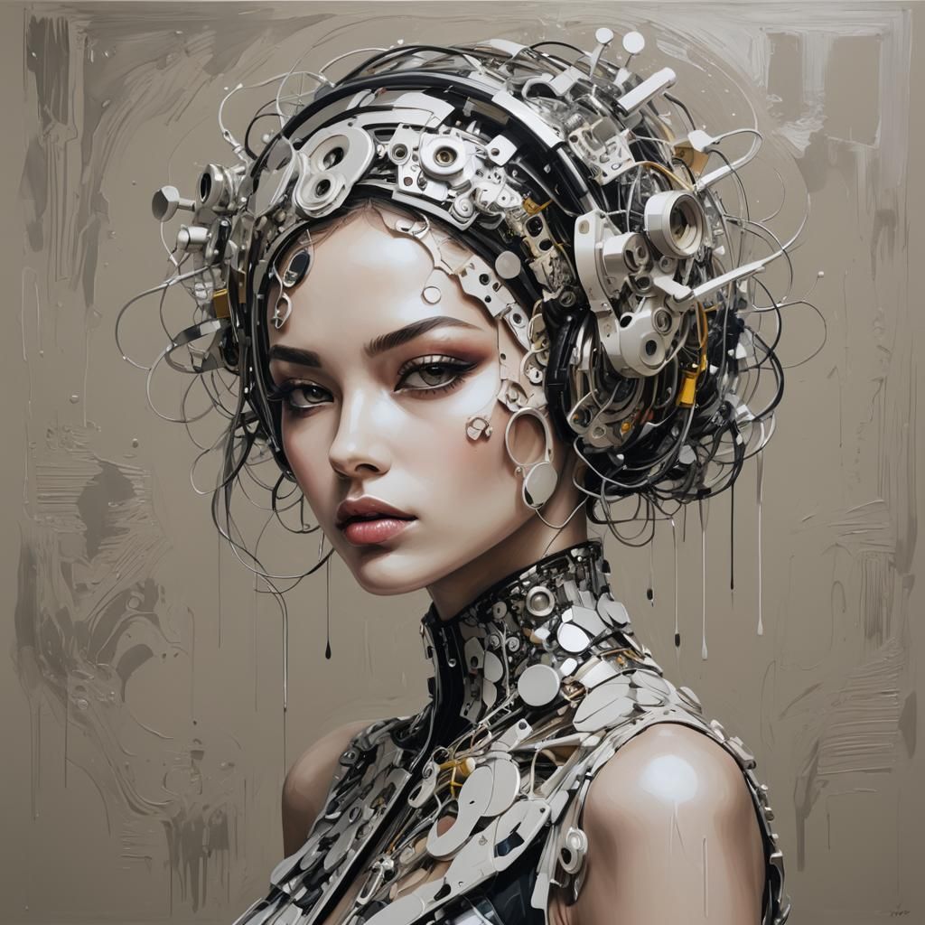 Abstract Techno-Chic Composition