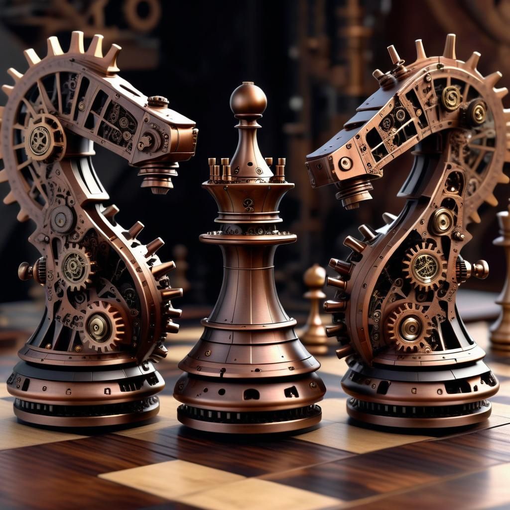 Steampunk Strategy: The Mechanical Chess Duel