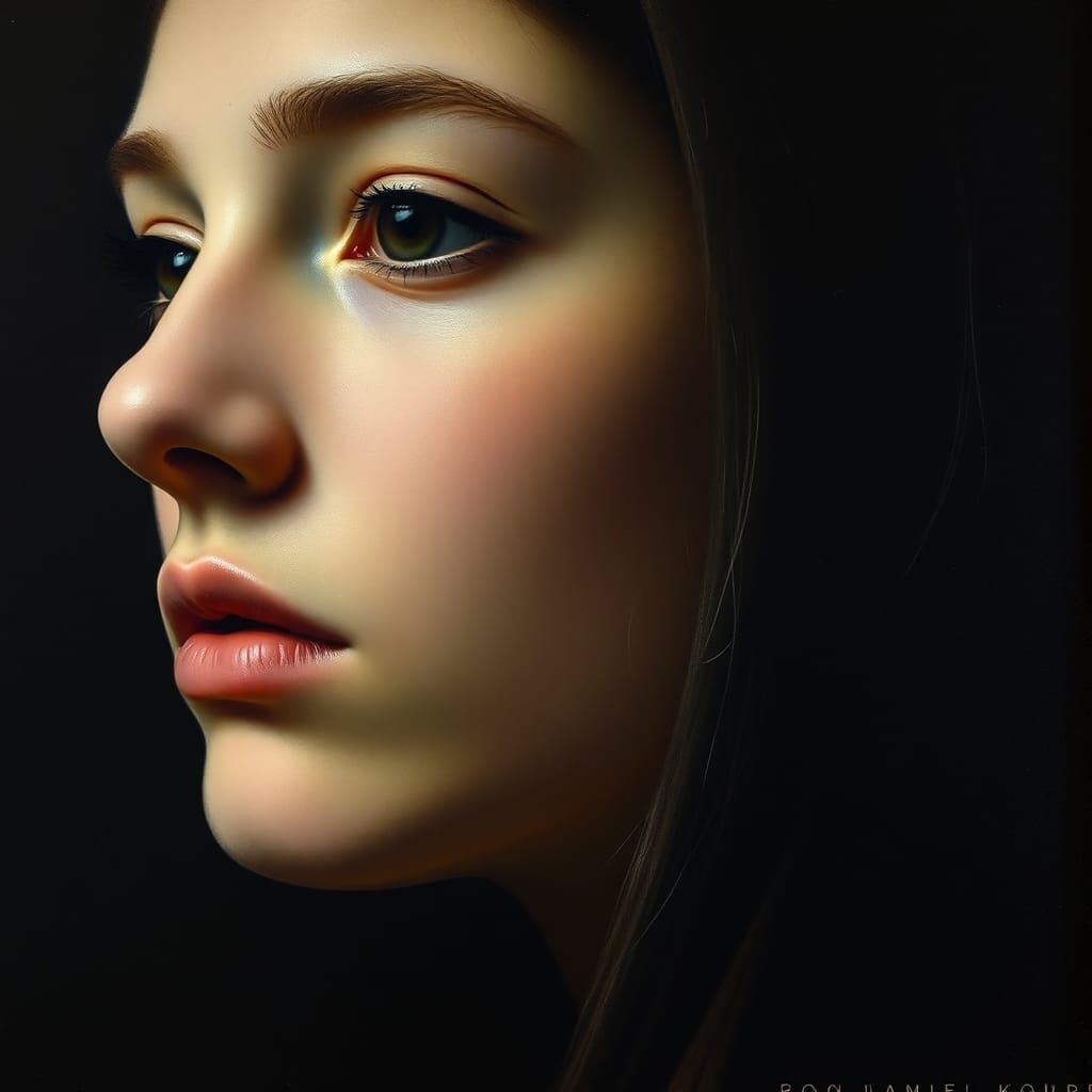 Introspective Portrait with Vermeer Lighting