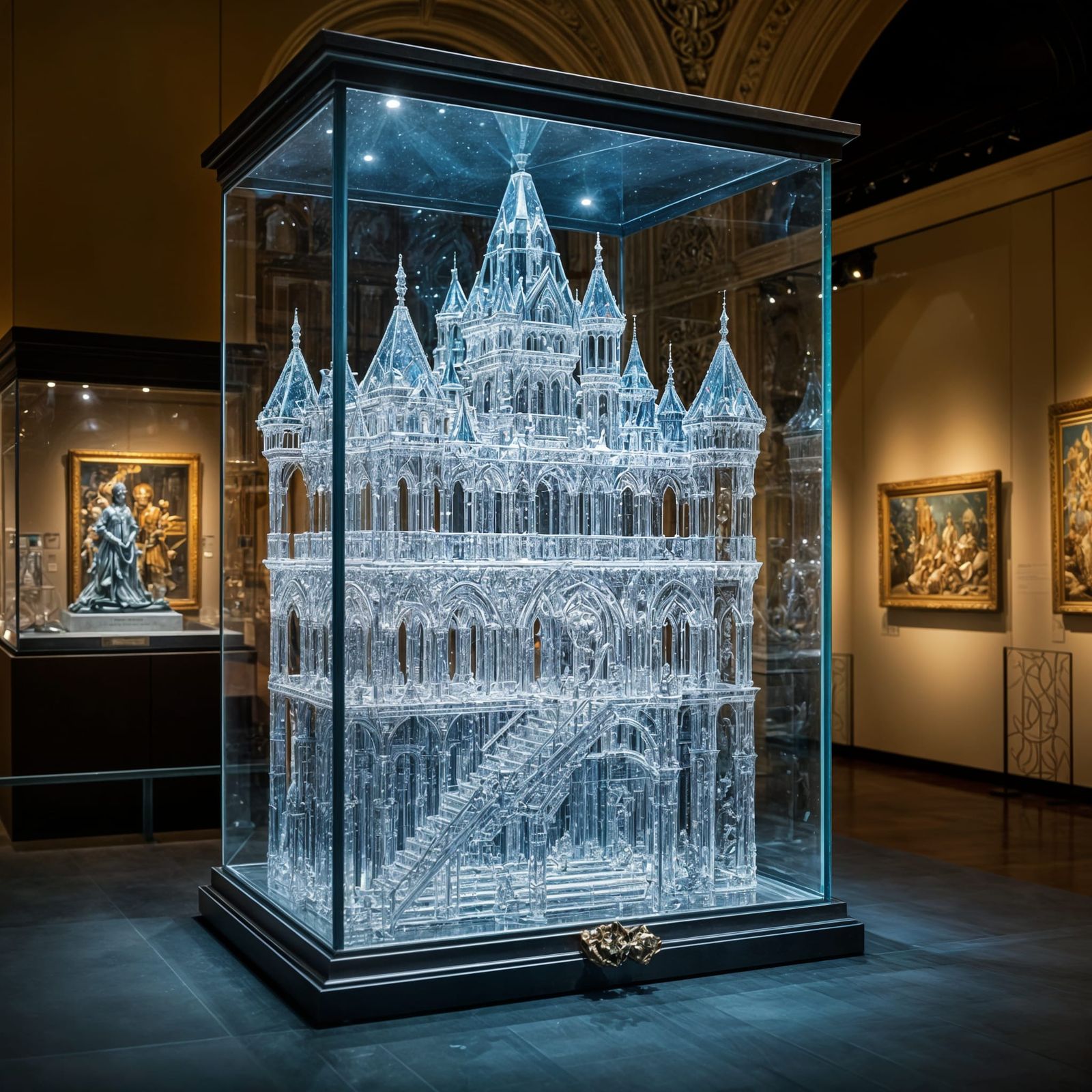 Crystal Castle Model on Museum Display