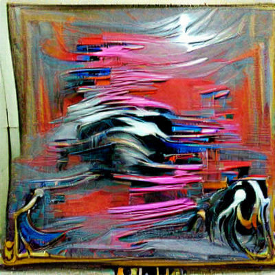 Abstract Faces Emerging from Textured Paint