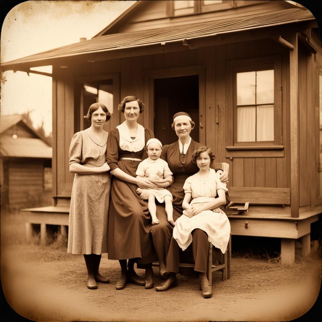 1920s Family Portrait with iPhone Anomaly