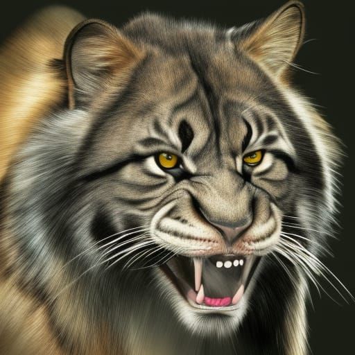 Detailed Animal Portrait by Rutkowski, Artgerm, and Mucha