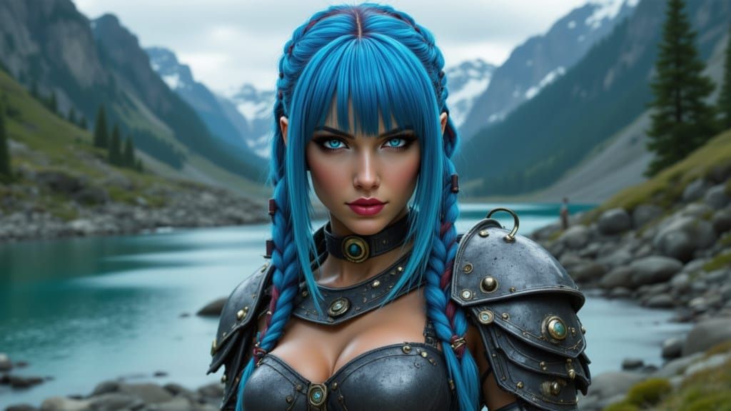 Female Viking With Blue Braids (Accu LoRA)