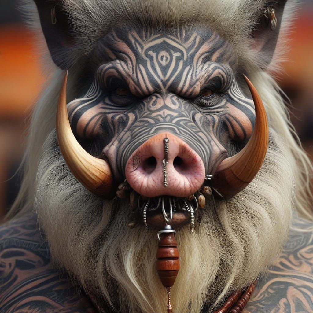 Mythic Legions: Tribal Pig Characters with Piercings