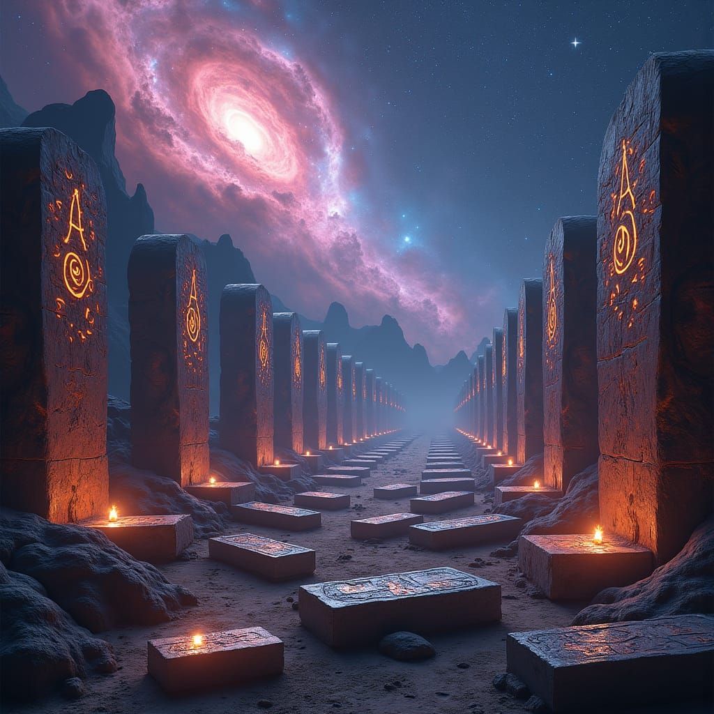 Floating Graveyard in Space: Fantasy Concept Art