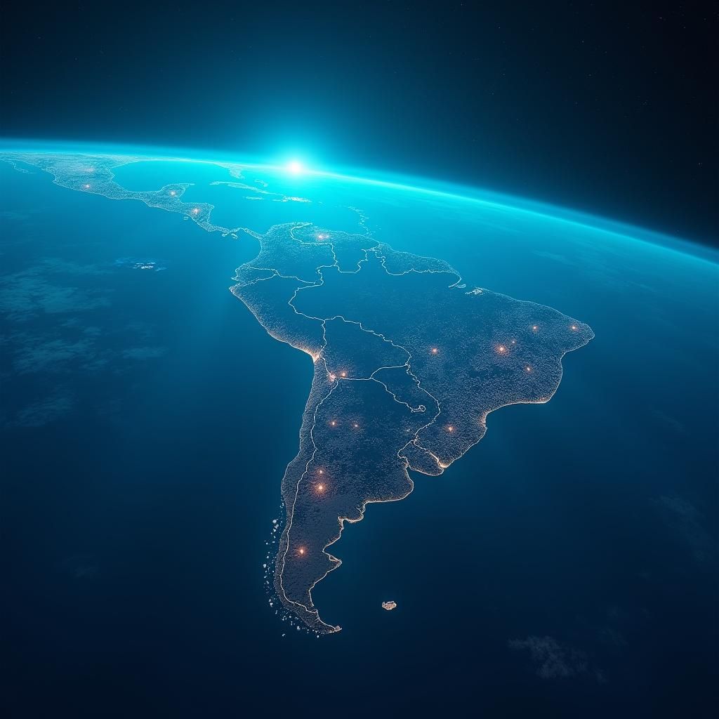 Brazil From Space in Dreamy Hyper-Realism