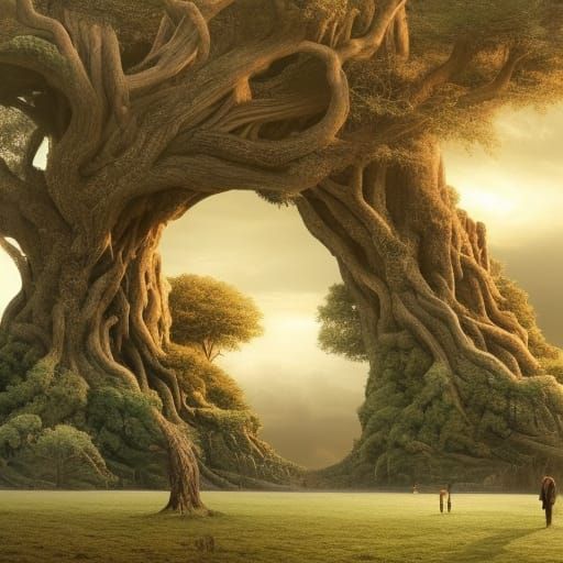 Epic Tree of Life Digital Matte Painting